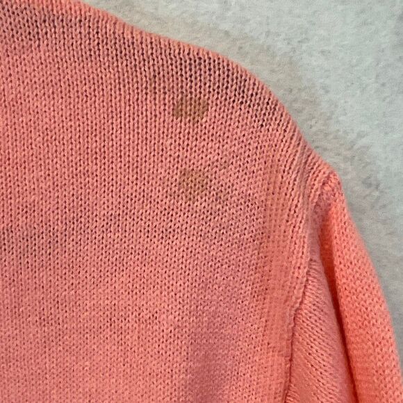 NWT STORYBOOK KNITS Women’s Cardigan 2X Coral Crochet Lace Button Front Sweater - Picture 13 of 16